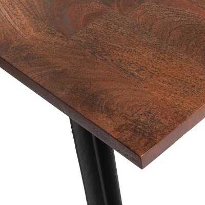 Pisgah Handcrafted Modern Industrial Mango Wood Dining Bench Country Brown/Black - Christopher Knight Home 5 Pisgah Handcrafted Modern Industrial Mango Wood Dining Bench Country Brown/Black - Christopher Knight Home – Image 3