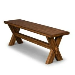 Sedona Trestle Dining Bench Brown - Home Styles