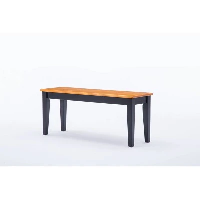 Shaker Dining Bench Wood/Black/Oak - Boraam 3 Shaker Dining Bench Wood/Black/Oak - Boraam
