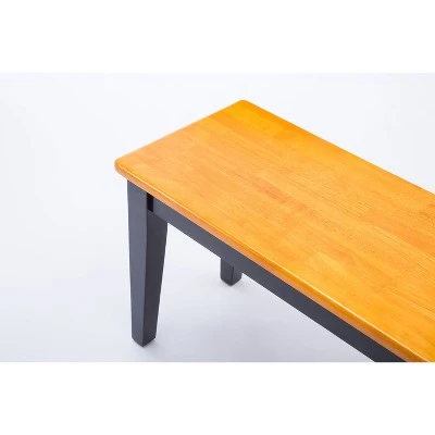 Shaker Dining Bench Wood/Black/Oak - Boraam 7 Shaker Dining Bench Wood/Black/Oak - Boraam – Image 5