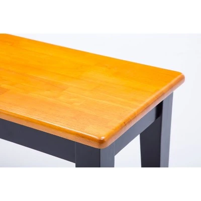 Shaker Dining Bench Wood/Black/Oak - Boraam 8 Shaker Dining Bench Wood/Black/Oak - Boraam – Image 6