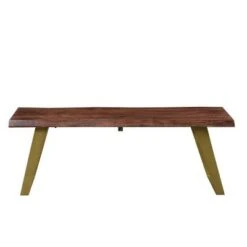 50" Sheesham Live Edge bench Brown/Gold - Timbergirl -Ottomans Official Shop unnamed file 3700
