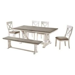 Isle Shores Dining Bench Cream - Treasure Trove Accents