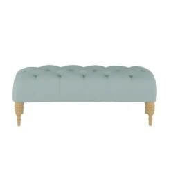 Tufted Bench - Simply Shabby Chic® Linen Seaglass