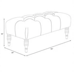 Tufted Bench - Simply Shabby Chic® Linen Seaglass -Ottomans Official Shop unnamed file 3715