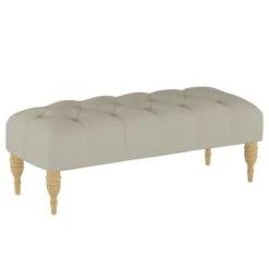 Tufted Bench - Simply Shabby Chic® Linen Seaglass -Ottomans Official Shop unnamed file 3718