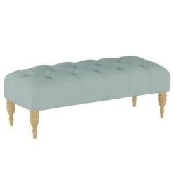 Tufted Bench - Simply Shabby Chic® Linen Seaglass -Ottomans Official Shop unnamed file 3719