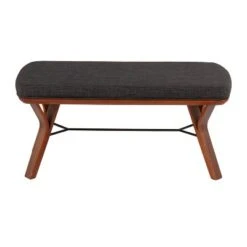 42" Folia Wood Bench - LumiSource Natural/charcoal 13 42" Folia Wood Bench - LumiSource Natural/charcoal -Ottomans Official Shop unnamed file 3722