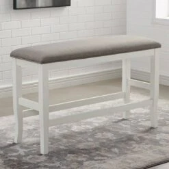 Burton Padded Counter Dining Bench - miBasics Black