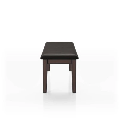 Arga Padded Seat Dining Bench Dark Brown - HOMES: Inside + Out 5 Arga Padded Seat Dining Bench Dark Brown - HOMES: Inside + Out – Image 3