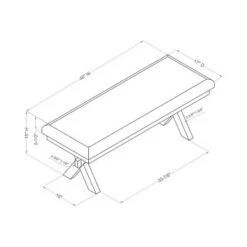 Arga Padded Seat Dining Bench Dark Brown - HOMES: Inside + Out 9 Arga Padded Seat Dining Bench Dark Brown - HOMES: Inside + Out -Ottomans Official Shop unnamed file 3760