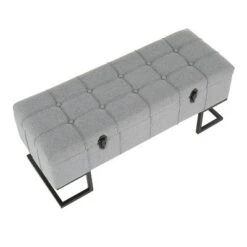 Midas Contemporary Storage Bench Gray - LumiSource -Ottomans Official Shop unnamed file 3766