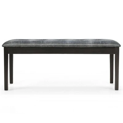 Costway Upholstered Dining Bench w/Padded Seat for Kitchen Bedroom Entryway Grey 11 Costway Upholstered Dining Bench w/Padded Seat for Kitchen Bedroom Entryway Grey – Image 9