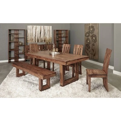 Beckenridge Dining Bench Brown - Treasure Trove Accents 4 Beckenridge Dining Bench Brown - Treasure Trove Accents – Image 2