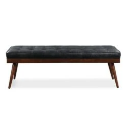 James Leather Bench - Poly & Bark Madagascar Cocoa