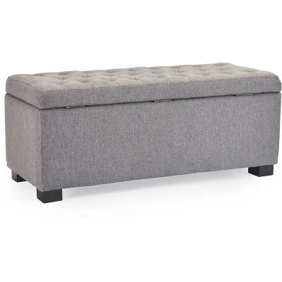 Adore Decor Arlo Tufted Storage Bench - Adore Décor Gray 3 Adore Decor Arlo Tufted Storage Bench - Adore Décor Gray