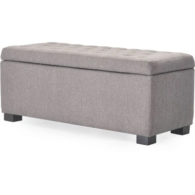 Adore Decor Arlo Tufted Storage Bench - Adore Décor Gray 4 Adore Decor Arlo Tufted Storage Bench - Adore Décor Gray – Image 2