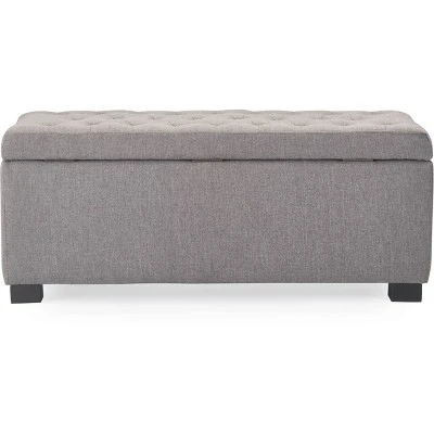 Adore Decor Arlo Tufted Storage Bench - Adore Décor Gray 6 Adore Decor Arlo Tufted Storage Bench - Adore Décor Gray – Image 4