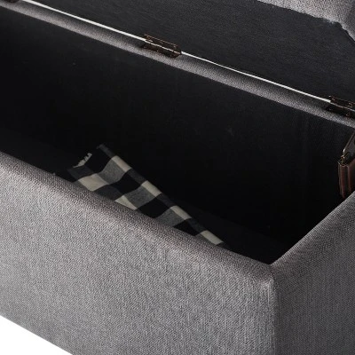 Adore Decor Arlo Tufted Storage Bench - Adore Décor Gray 9 Adore Decor Arlo Tufted Storage Bench - Adore Décor Gray – Image 7