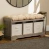 42" Upholstered Wood Entryway Bench with Storage - Saracina Home Driftwood 2 42" Upholstered Wood Entryway Bench with Storage - Saracina Home Driftwood -Ottomans Official Shop unnamed file 3847