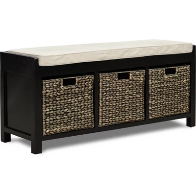 Griffin Storage Bench Black - ClickDecor 3 Griffin Storage Bench Black - ClickDecor