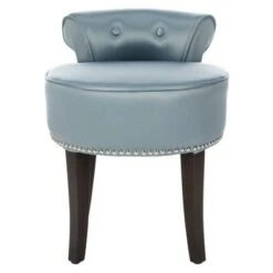 Georgia Vanity Stool - Safavieh Blush Pink/espresso -Ottomans Official Shop unnamed file 388