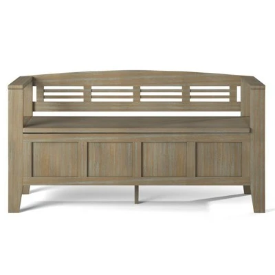 48" Chandler Solid Wood Entryway Storage Bench - Wyndenhall Distressed Gray 15 48" Chandler Solid Wood Entryway Storage Bench - Wyndenhall Distressed Gray – Image 13