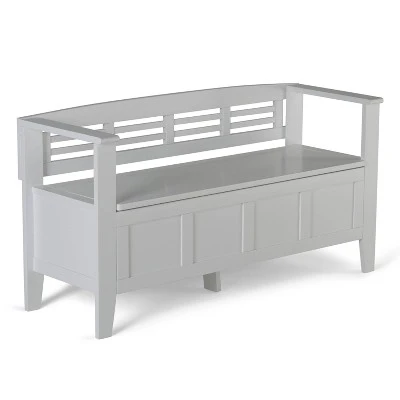 48" Chandler Solid Wood Entryway Storage Bench - Wyndenhall Distressed Gray 16 48" Chandler Solid Wood Entryway Storage Bench - Wyndenhall Distressed Gray – Image 14