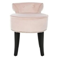 Georgia Vanity Stool - Safavieh Blush Pink/espresso -Ottomans Official Shop unnamed file 391