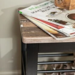 31.5" Entryway Storage Bench and Shoe Rack Distressed Wood Finish Brown - Danya B. -Ottomans Official Shop unnamed file 3913