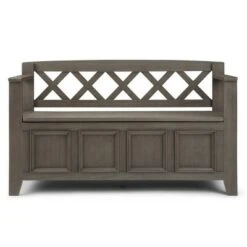 48" Halifax Entryway Storage Bench - WyndenHall Light Avalon Brown -Ottomans Official Shop unnamed file 3937