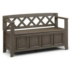 48" Halifax Entryway Storage Bench - WyndenHall Light Avalon Brown -Ottomans Official Shop unnamed file 3939