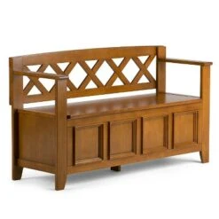 48" Halifax Entryway Storage Bench - WyndenHall Light Avalon Brown -Ottomans Official Shop unnamed file 3942