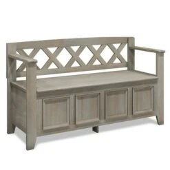 48" Halifax Entryway Storage Bench - WyndenHall Light Avalon Brown -Ottomans Official Shop unnamed file 3944