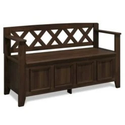 48" Halifax Entryway Storage Bench - WyndenHall Light Avalon Brown -Ottomans Official Shop unnamed file 3945