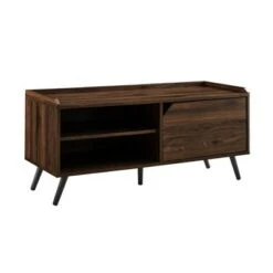 Mid-Century Modern 42" Entryway Bench with Storage - Saracina Home Dark Walnut -Ottomans Official Shop unnamed file 3950