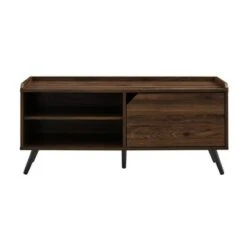 Mid-Century Modern 42" Entryway Bench with Storage - Saracina Home Dark Walnut -Ottomans Official Shop unnamed file 3953