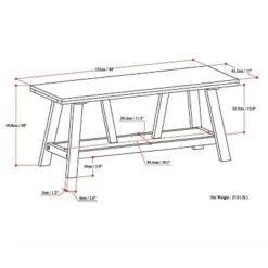 48" Stewart Solid Wood Entryway Bench Driftwood - WyndenHall -Ottomans Official Shop unnamed file 3962