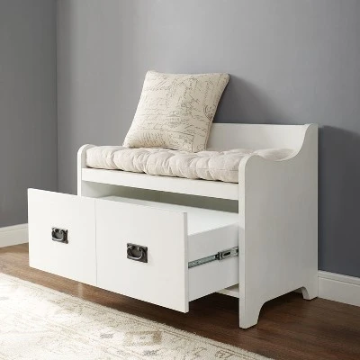 Fremont Entryway Bench - Crosley White 9 Fremont Entryway Bench - Crosley White – Image 7
