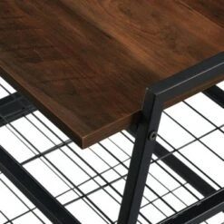 42" Urban Industrial Metal and Wood Entry Bench - Saracina Home Gray Wash -Ottomans Official Shop unnamed file 3981