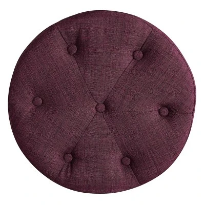 Adore Decor Penelope Round Tufted Stool - Adore Décor Navy 5 Adore Decor Penelope Round Tufted Stool - Adore Décor Navy – Image 3