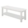 50'' Country Style Entry Bench with Slatted Shelf - White - Saracina Home
