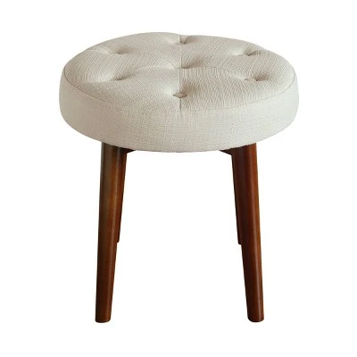 Adore Decor Penelope Round Tufted Stool - Adore Décor Navy 9 Adore Decor Penelope Round Tufted Stool - Adore Décor Navy – Image 7