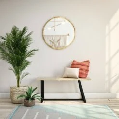 Palomino Asymmetrical Entryway Bench - Novogratz Black -Ottomans Official Shop unnamed file 4033