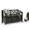 47" Nolan Solid Wood Storage Bench with Basket Storage Espresso Brown - WyndenHall -Ottomans Official Shop unnamed file 4049