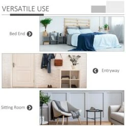 HOMCOM 41" Modern Linen Armed Entryway Bench Signature Print with Cream White Parchment Background -Ottomans Official Shop unnamed file 4063