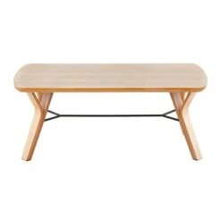 42" Folia Bench Wood/Natural - LumiSource -Ottomans Official Shop unnamed file 4074