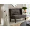 Tufted Nailhead Trim Entryway Bench Anthracite Gray - HomeFare -Ottomans Official Shop unnamed file 4081