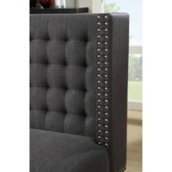 Tufted Nailhead Trim Entryway Bench Anthracite Gray - HomeFare 8 Tufted Nailhead Trim Entryway Bench Anthracite Gray - HomeFare -Ottomans Official Shop unnamed file 4083