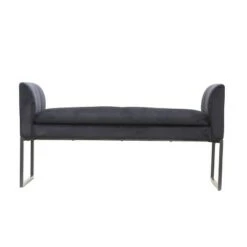 Hayden Accent Bench Velvet Gray - ACEssentials